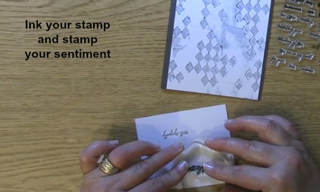Ink and stamp sentiment