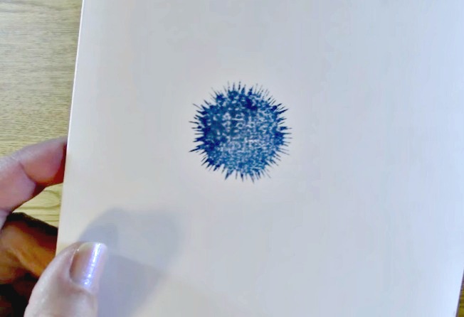 stamped background blue
