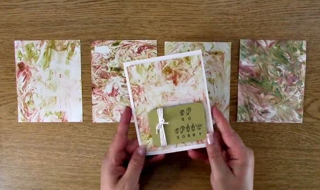 Marbleize Paper Using Shaving Cream F Clear Stamps And Crafting Products
